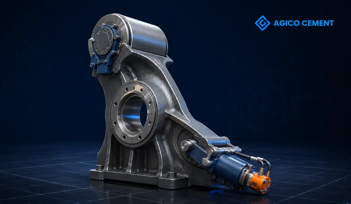AGICO CEMENT branded 3D vertical mill rocker arm rendering