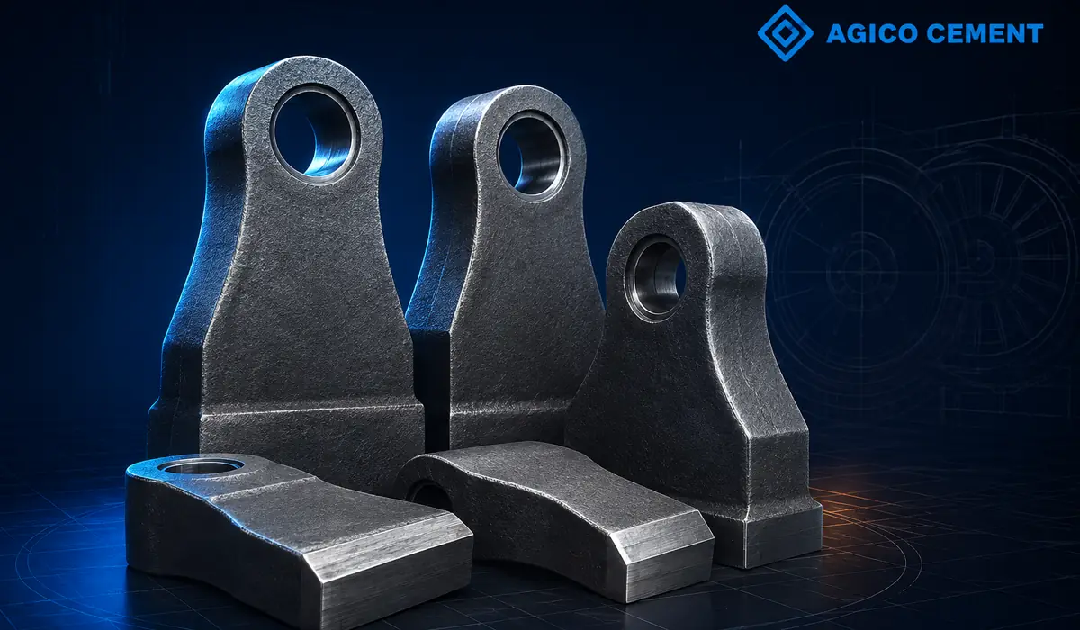 AGICO CEMENT branded 3D crusher hammer rendering