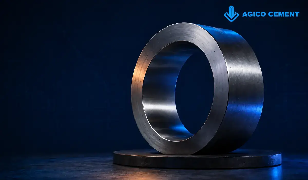 AGICO CEMENT branded 3D rendering of a rotary kiln tyre