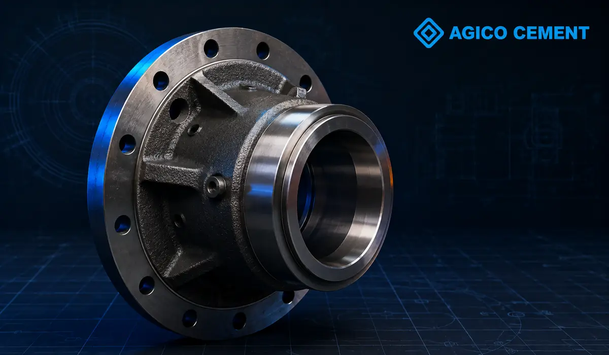AGICO CEMENT branded 3D ball mill trunnion rendering