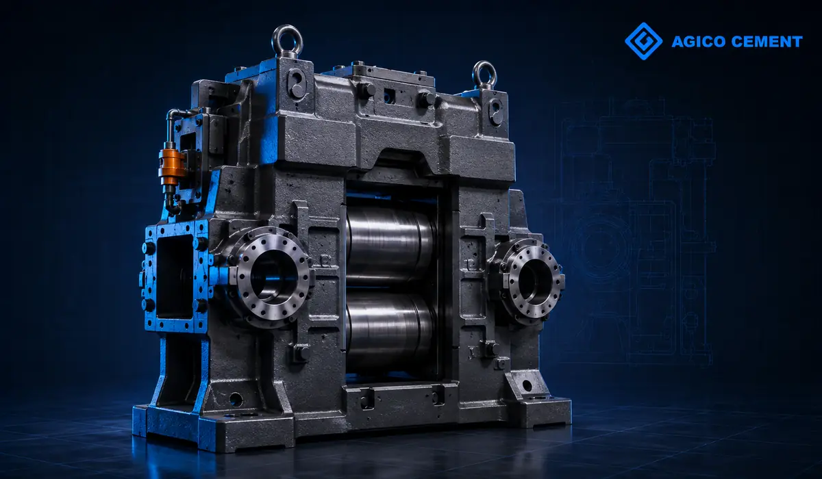 AGICO CEMENT branded 3D rolling mill stand rendering