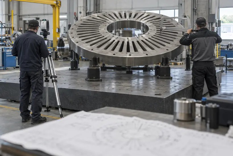 Dimensional measurement for a custom mill diaphragm